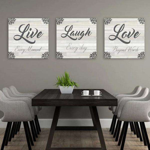 Live Laugh Love Canvas Art Set 01