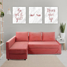 Load image into Gallery viewer, GO, GET IT, GIRL! NEVER GIVE UP Canvas Art Set, Family Canvas Art Set