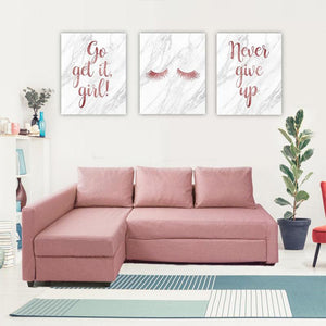 GO, GET IT, GIRL! NEVER GIVE UP Canvas Art Set, Family Canvas Art Set