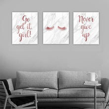 Load image into Gallery viewer, GO, GET IT, GIRL! NEVER GIVE UP Canvas Art Set, Family Canvas Art Set