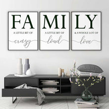 Load image into Gallery viewer, FAMILY Canvas Art Set I 05-3 Pieces