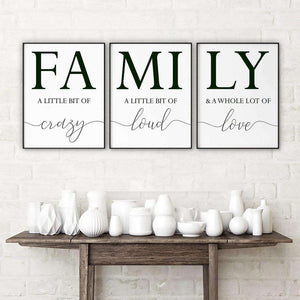 FAMILY Canvas Art Set I 05-3 Pieces