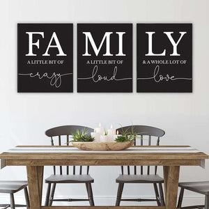 FAMILY Canvas Art Set I 06-3 Pieces