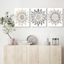 Load image into Gallery viewer, Modern Flower Bursts Wall Art Set