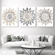 Load image into Gallery viewer, Modern Flower Bursts Wall Art Set