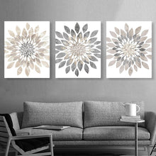 Load image into Gallery viewer, Modern Flower Bursts Wall Art Set