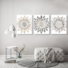 Load image into Gallery viewer, Modern Flower Bursts Wall Art Set