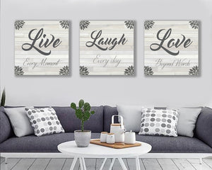 Live Laugh Love Canvas Art Set