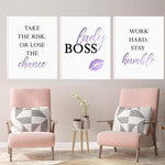 Lady boss Print Canvas Art Set - 3 Pieces