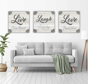 Live Laugh Love Canvas Art Set